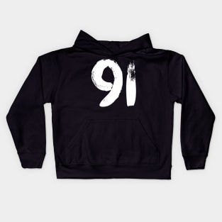 Number 91 Kids Hoodie